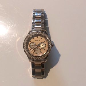 Rose Gold Fossil Watch